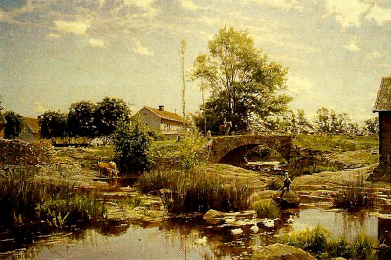 johan krouthen sjogesta bro oil painting image